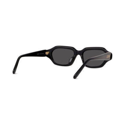 Slim Black Rectangular Sunglasses