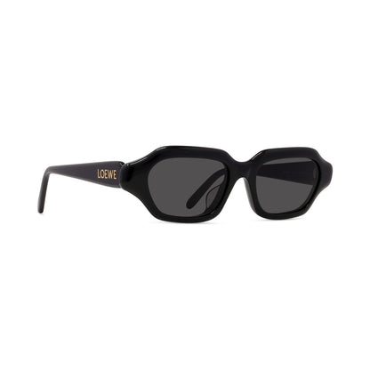 Slim Black Rectangular Sunglasses
