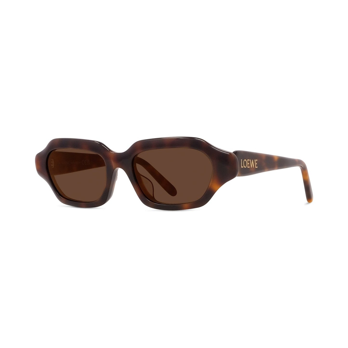 Slim Havana Rectangular Sunglasses
