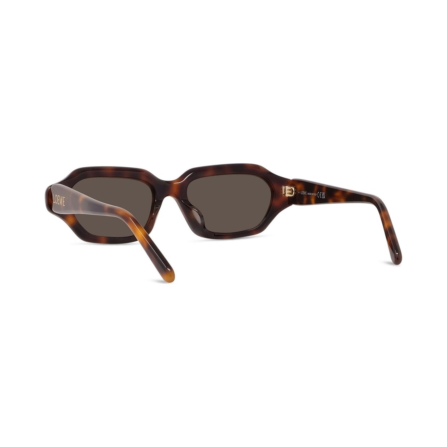 Slim Havana Rectangular Sunglasses