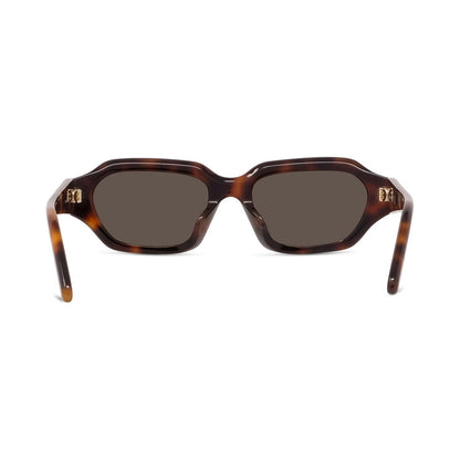 Slim Havana Rectangular Sunglasses