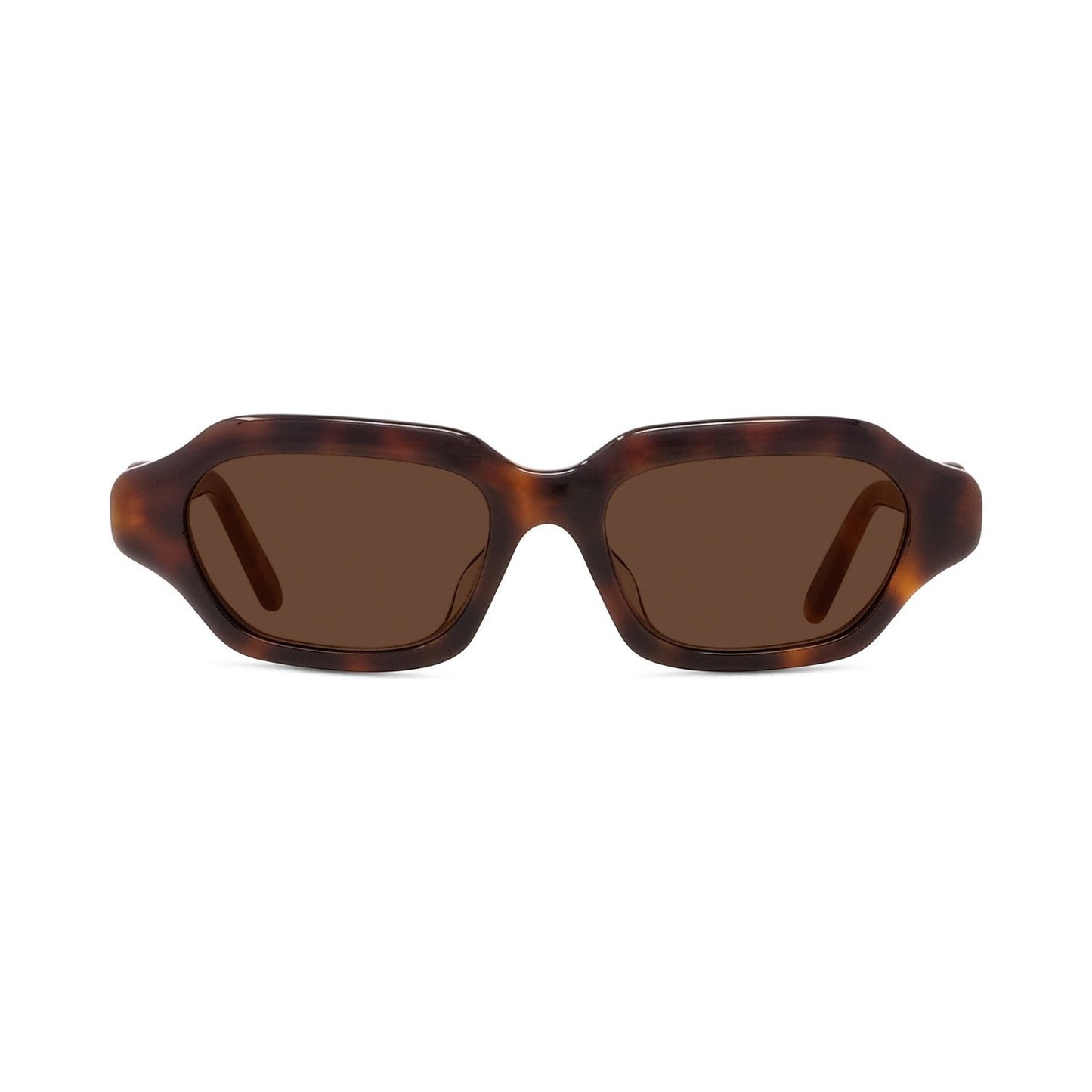 Slim Havana Rectangular Sunglasses