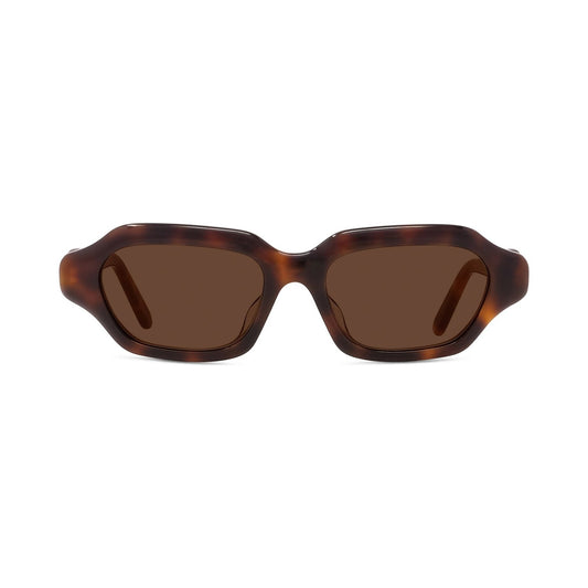 Slim Havana Rectangular Sunglasses