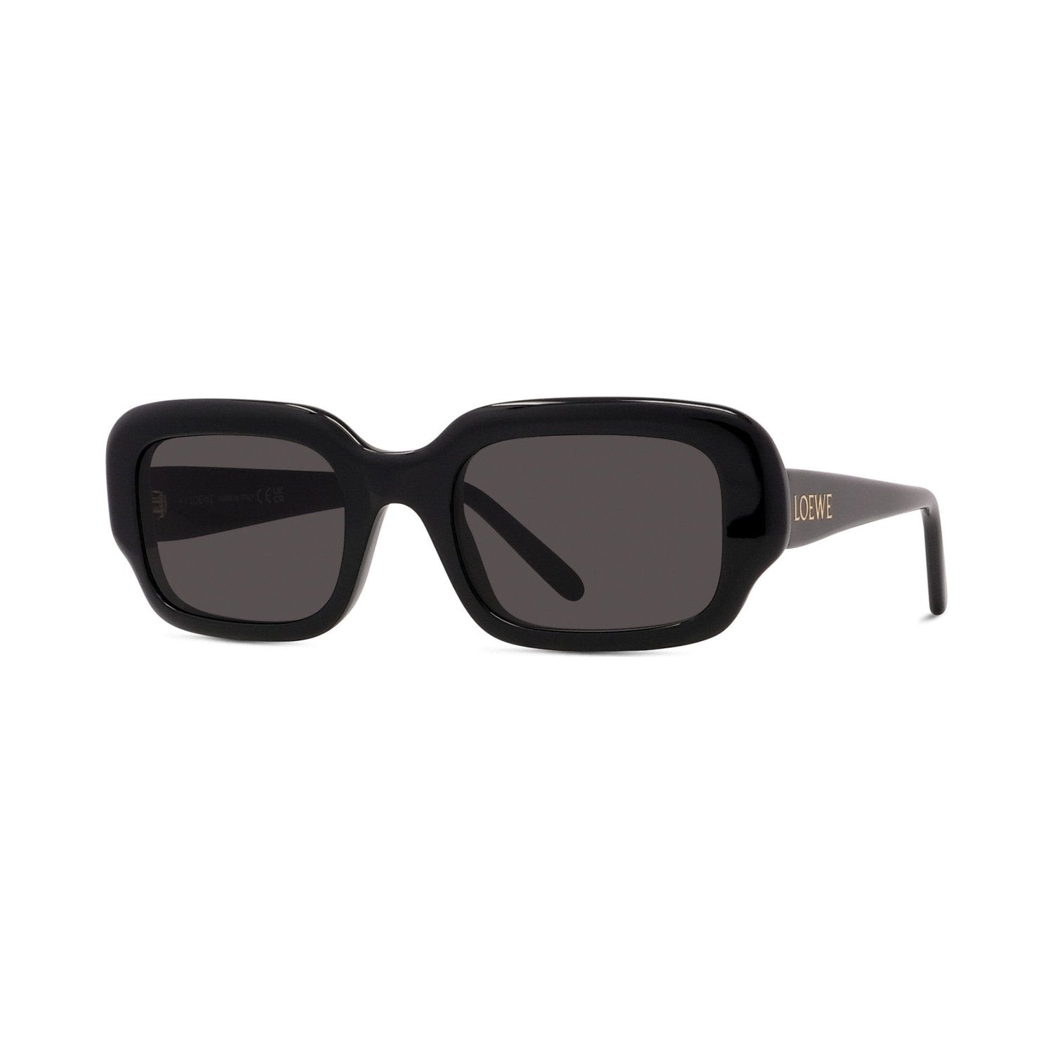 Slim Black Rectangular Sunglasses