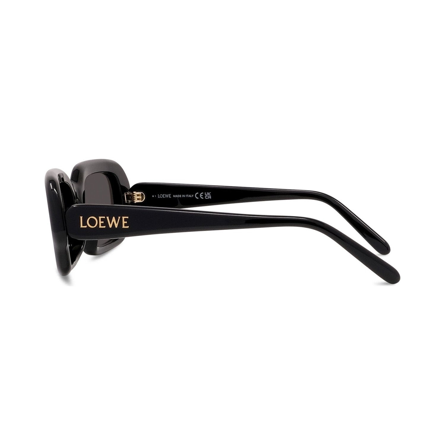 Slim Black Rectangular Sunglasses