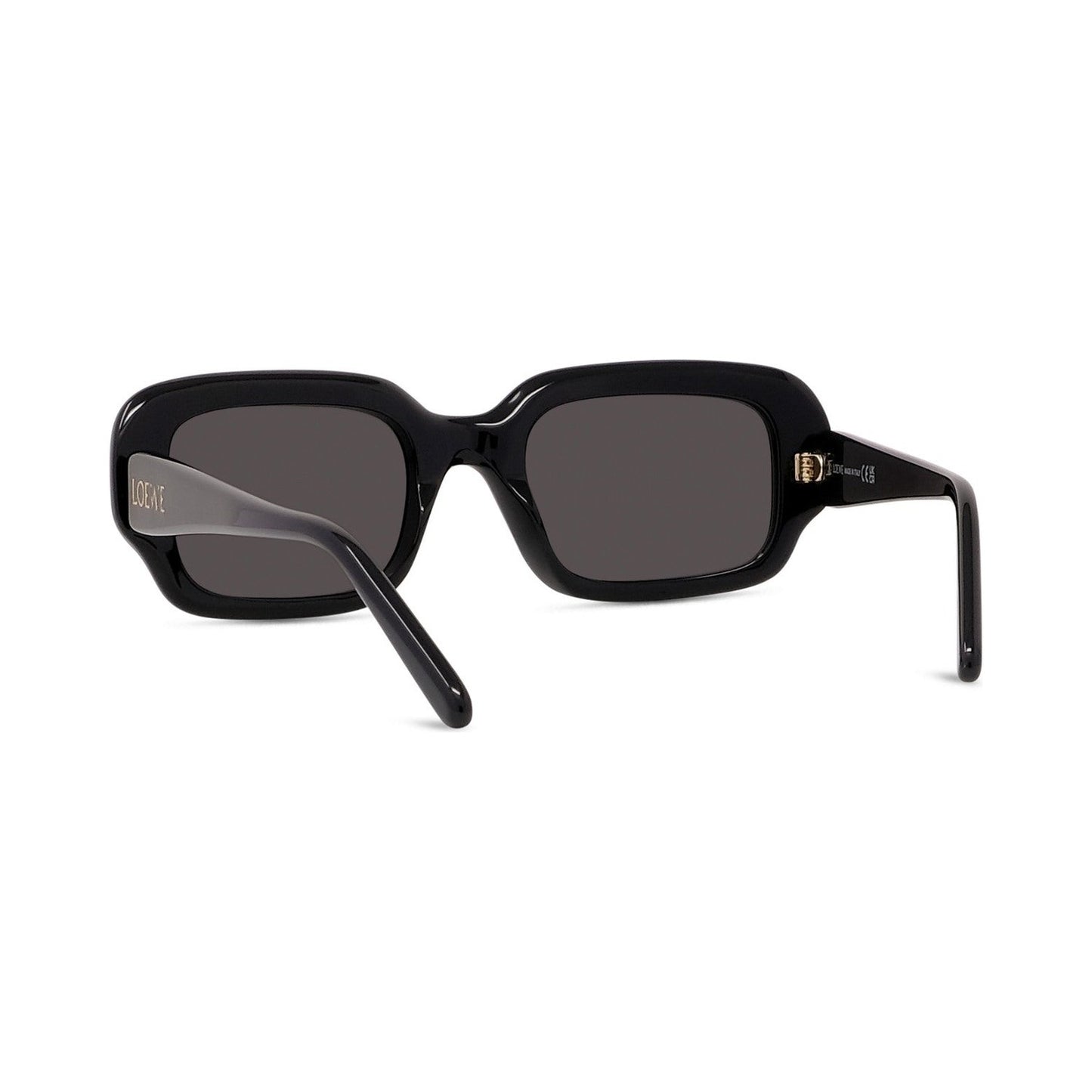 Slim Black Rectangular Sunglasses