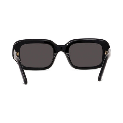 Slim Black Rectangular Sunglasses