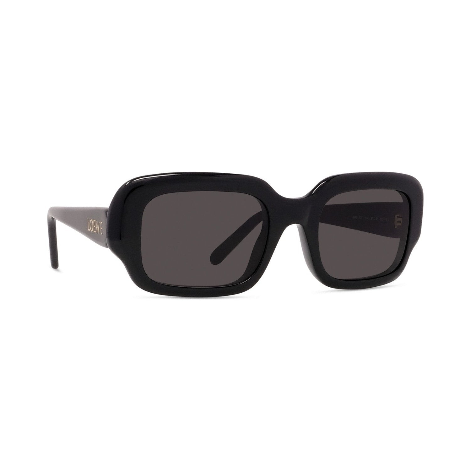 Slim Black Rectangular Sunglasses