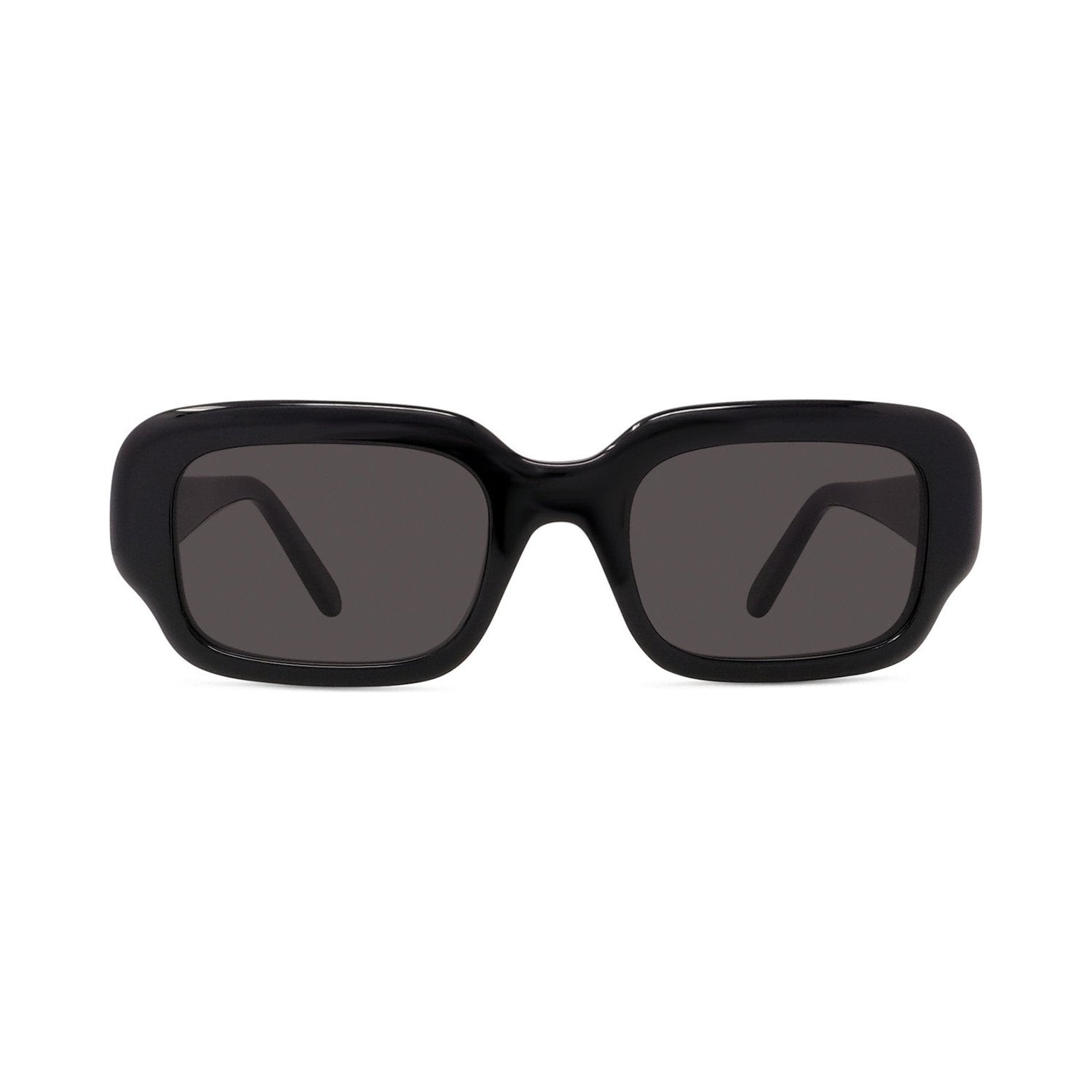 Slim Black Rectangular Sunglasses
