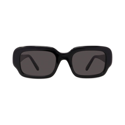 Slim Black Rectangular Sunglasses