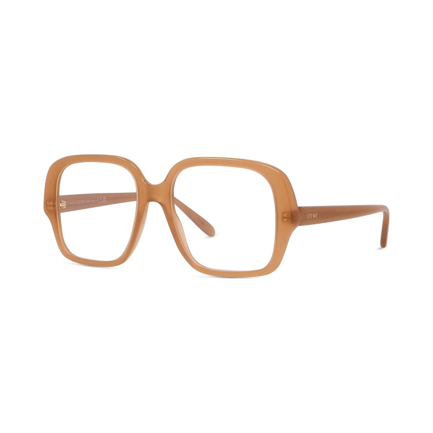 Slim Brown Square Eyeglasses
