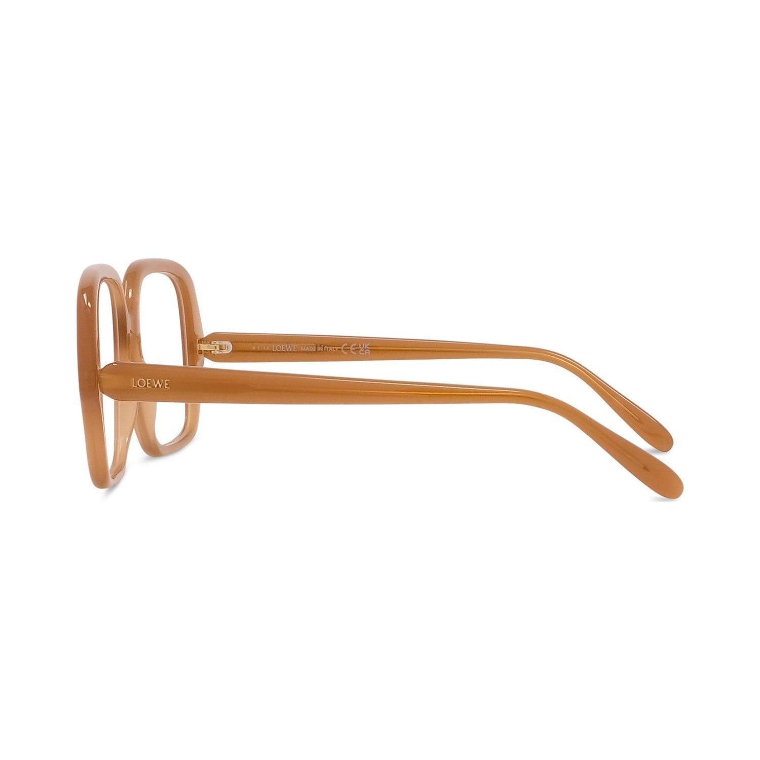Slim Brown Square Eyeglasses