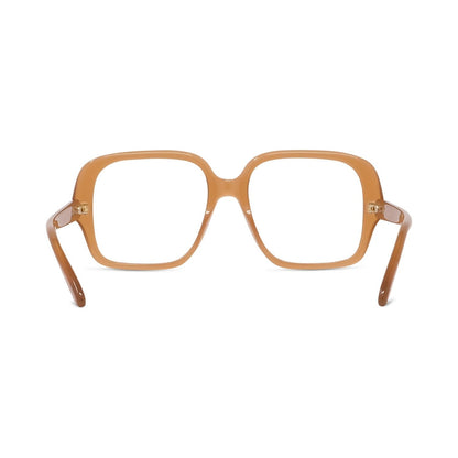 Slim Brown Square Eyeglasses
