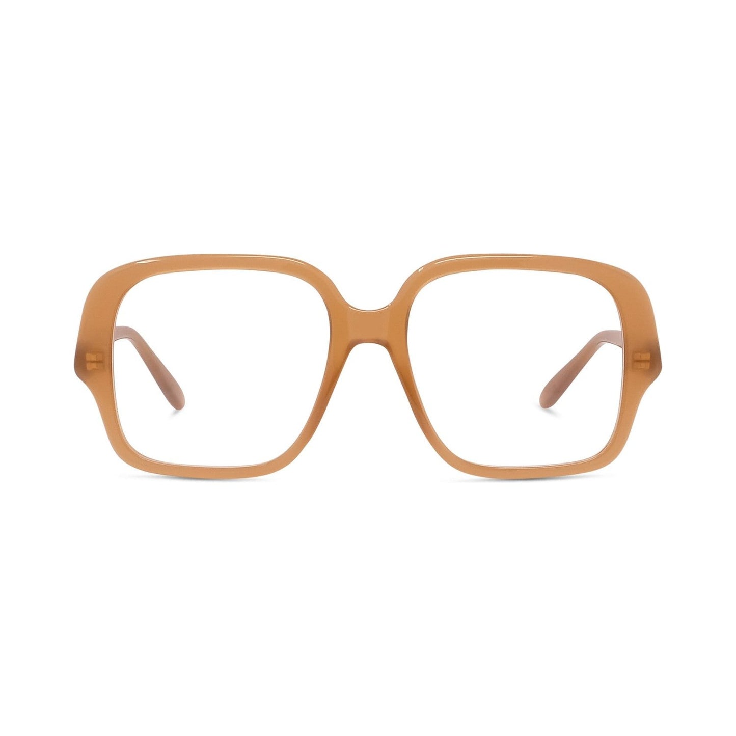 Slim Brown Square Eyeglasses