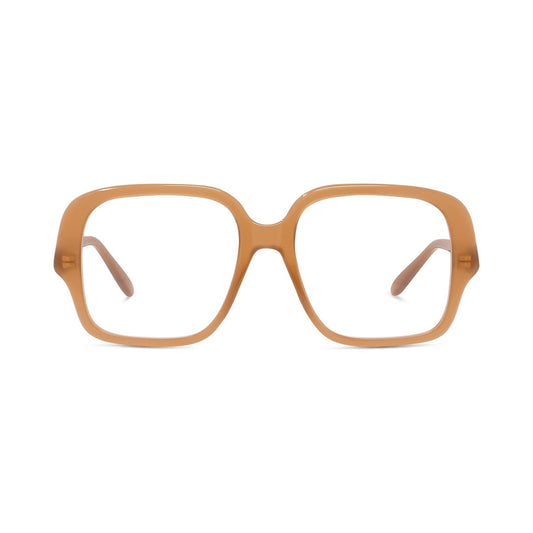 Slim Brown Square Eyeglasses