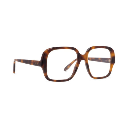Slim Havana Square Eyeglasses