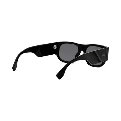 Fendi Diagonal Black Rectangular Sunglasses
