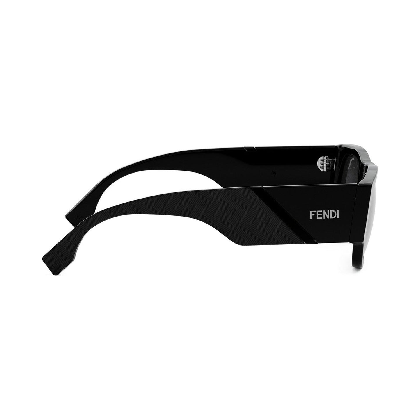 Fendi Diagonal Black Rectangular Sunglasses