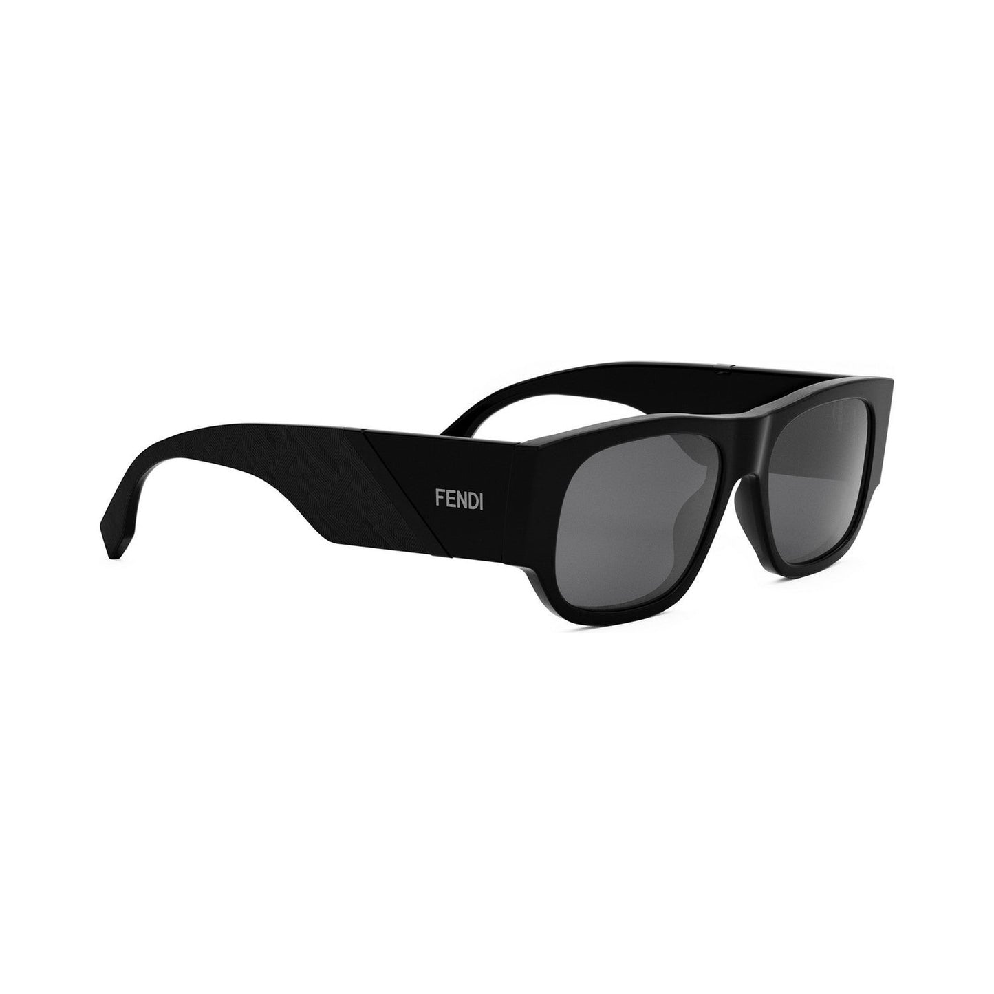 Fendi Diagonal Black Rectangular Sunglasses