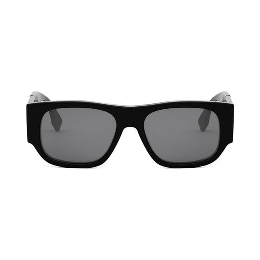 Fendi Diagonal Black Rectangular Sunglasses