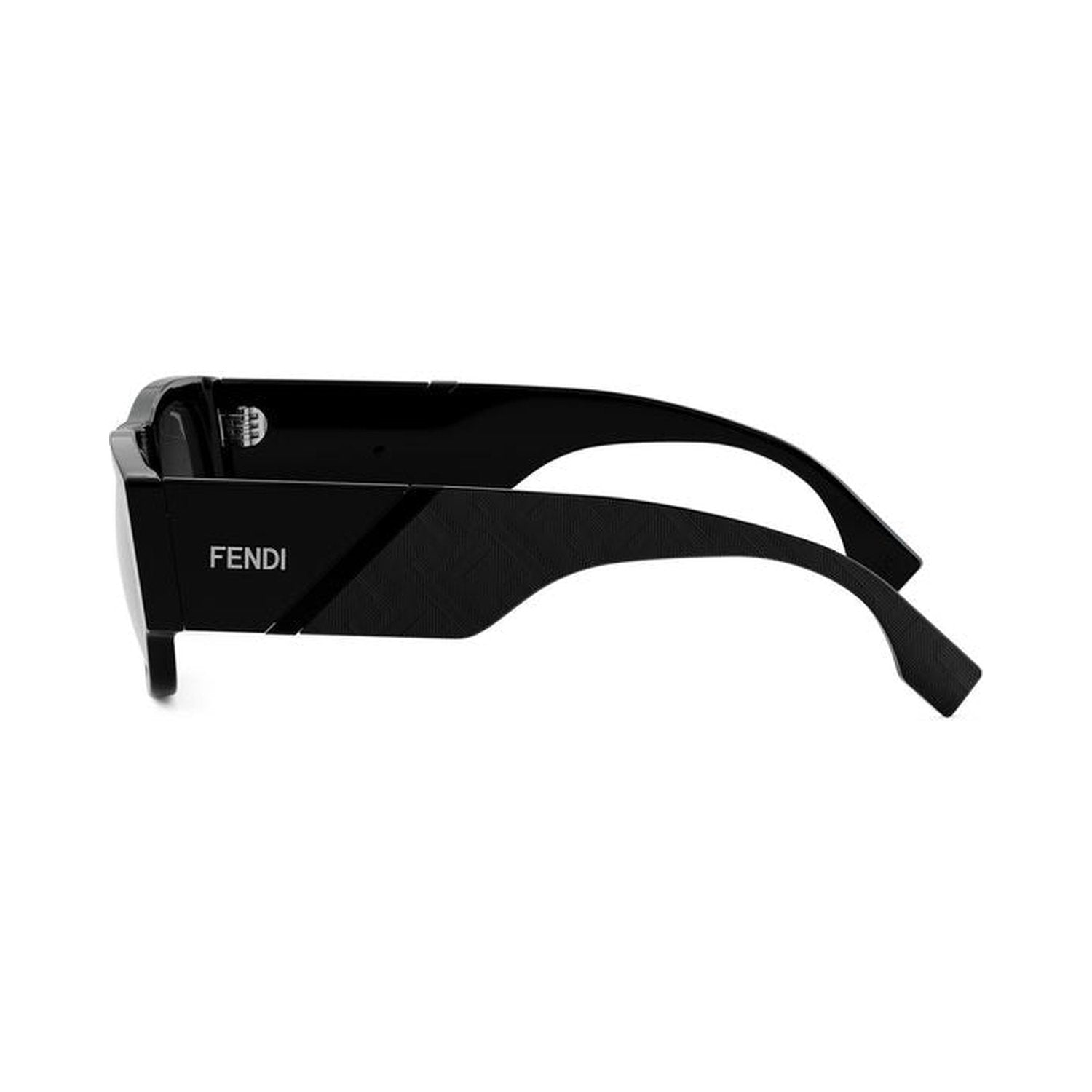 Fendi Diagonal Black Rectangular Sunglasses