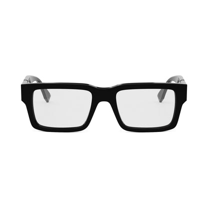 Fendi Diagonal Black Rectangular Eyeglasses