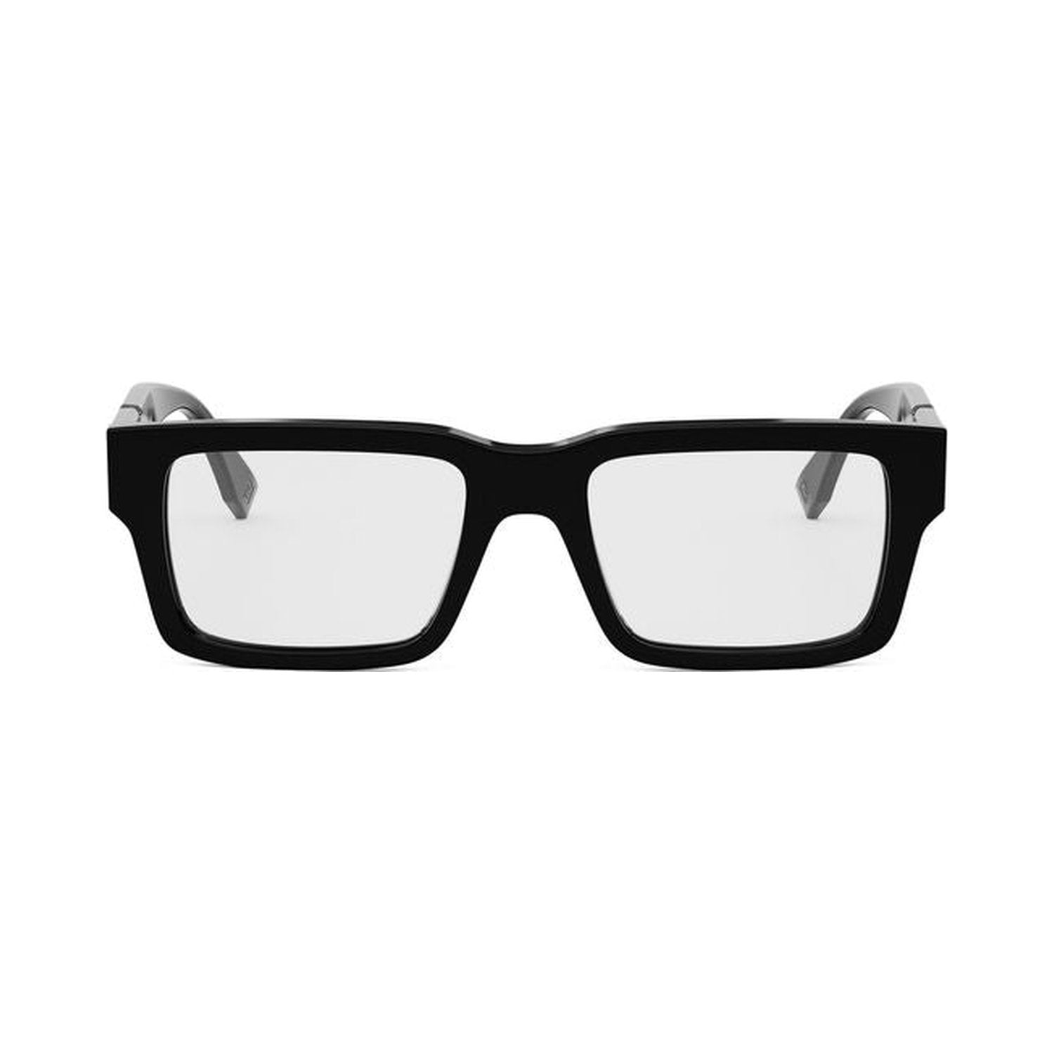 Fendi Diagonal Black Rectangular Eyeglasses
