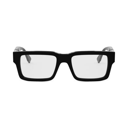 Fendi Diagonal Black Rectangular Eyeglasses