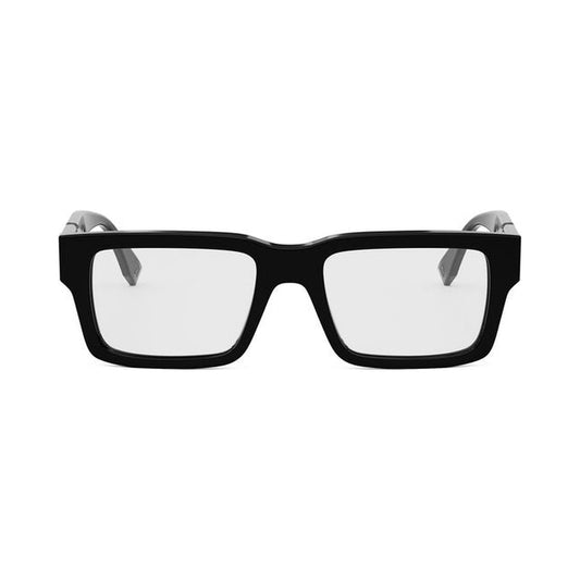 Fendi Diagonal Black Rectangular Eyeglasses
