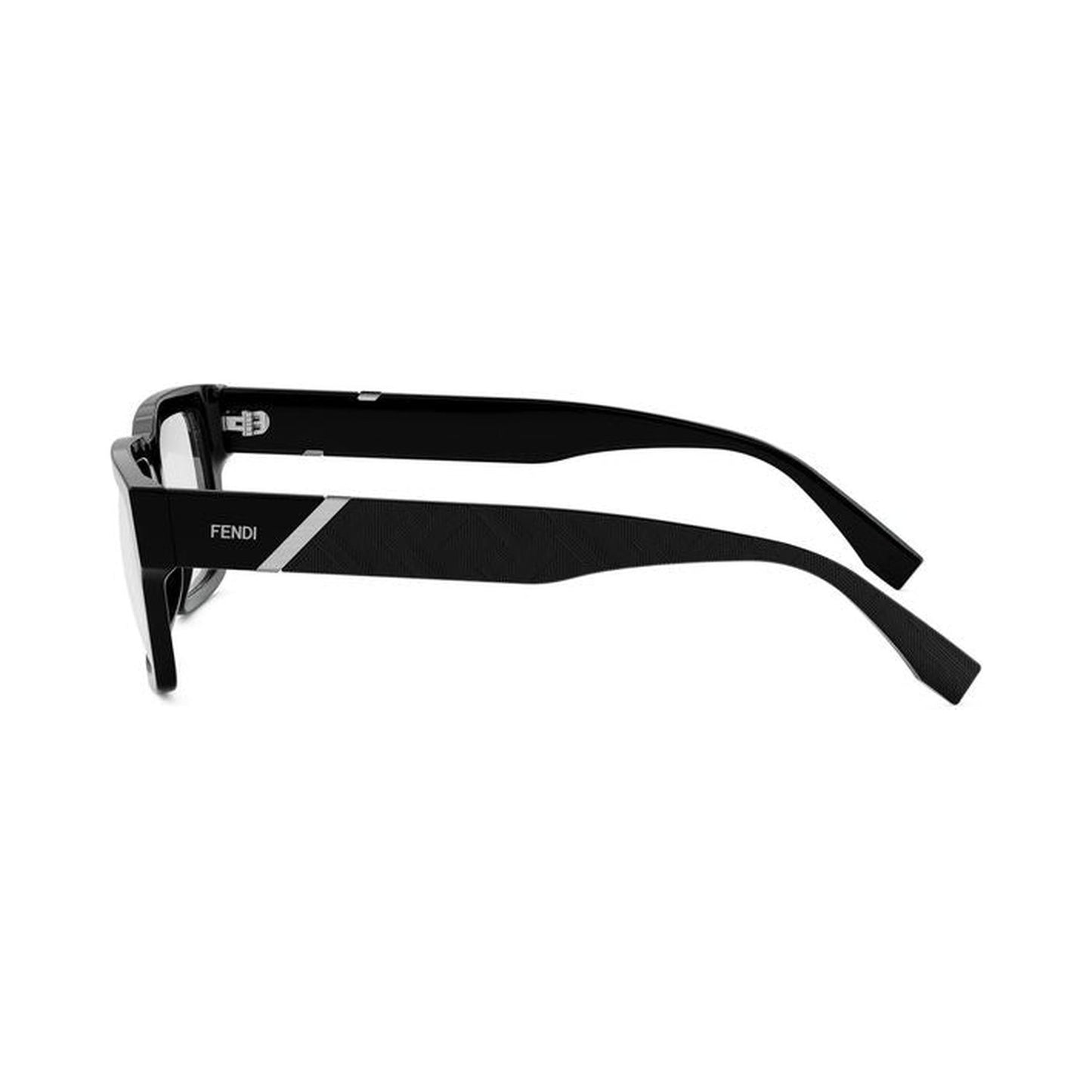 Fendi Diagonal Black Rectangular Eyeglasses