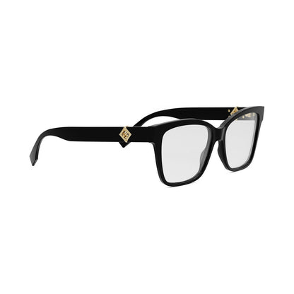 FF Diamonds Black Square Eyeglasses