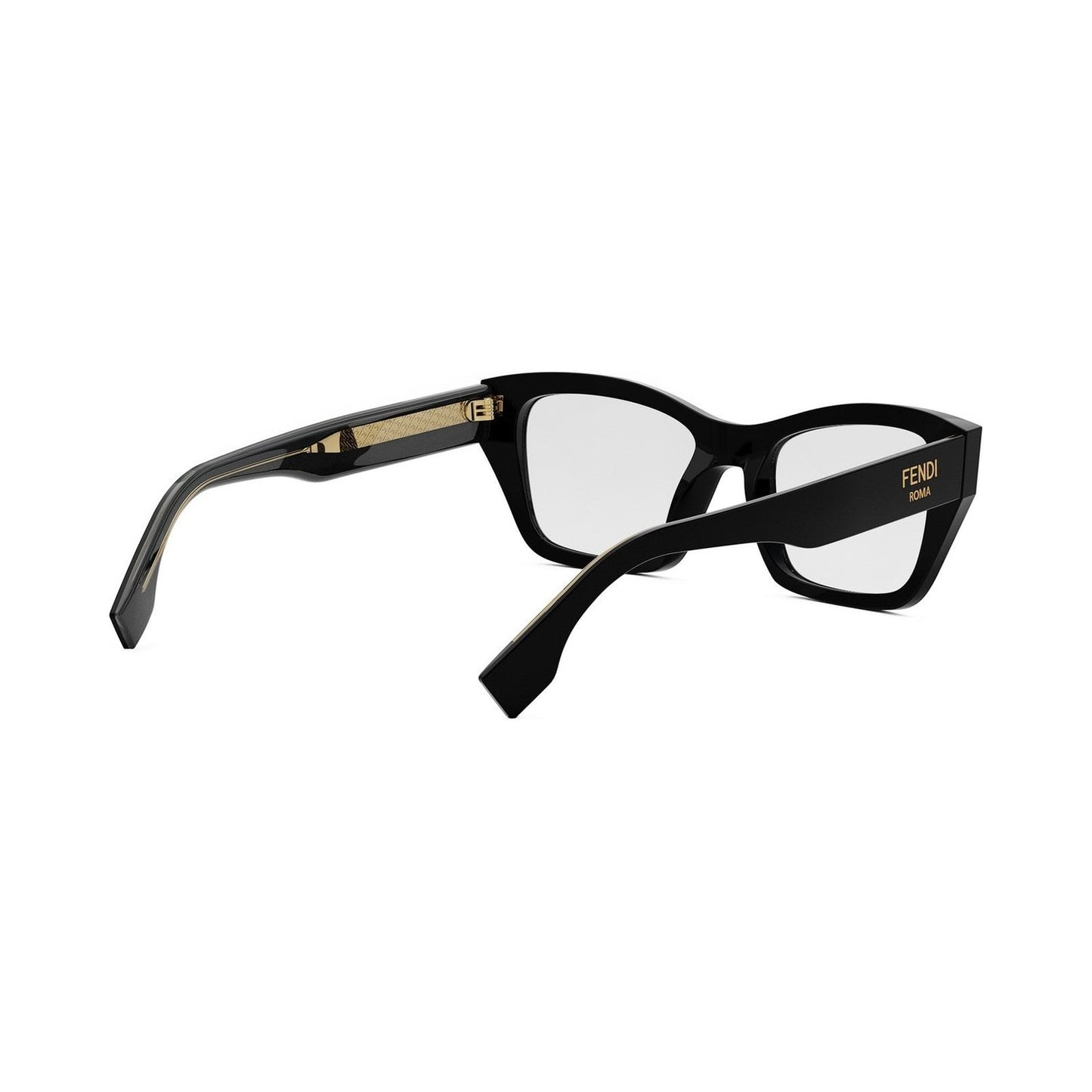 Fendi Roma Black Rectangular Eyeglasses