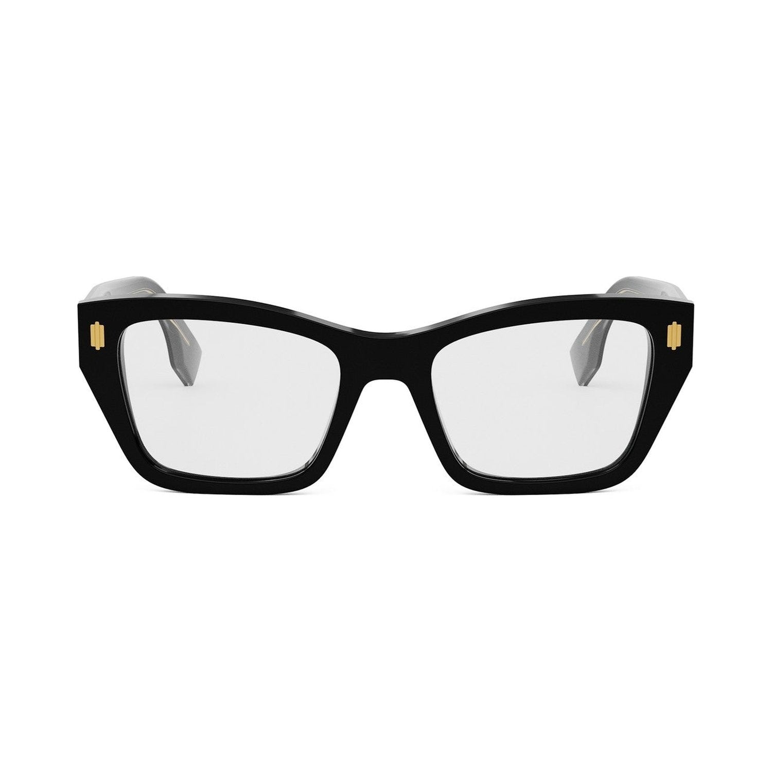 Fendi Roma Black Rectangular Eyeglasses