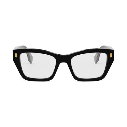 Fendi Roma Black Rectangular Eyeglasses