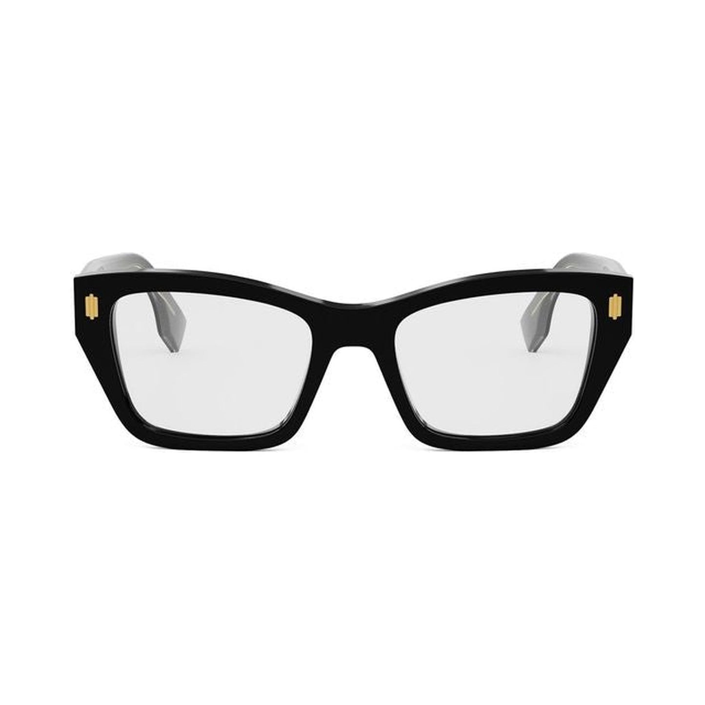 Fendi Roma Black Rectangular Eyeglasses