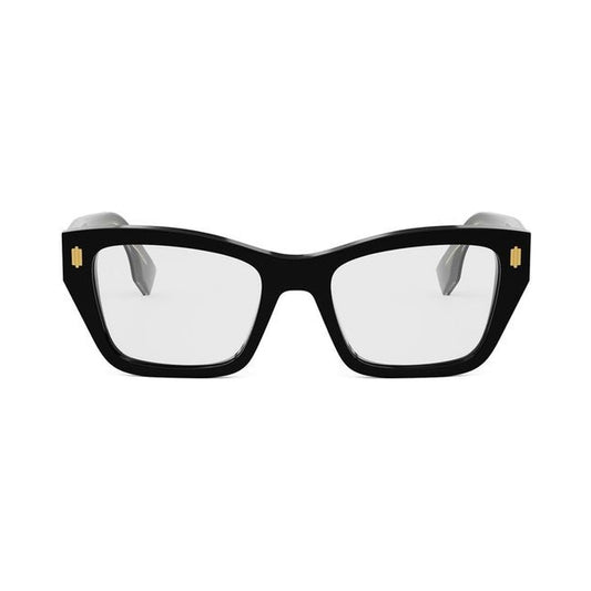 Fendi Roma Black Rectangular Eyeglasses