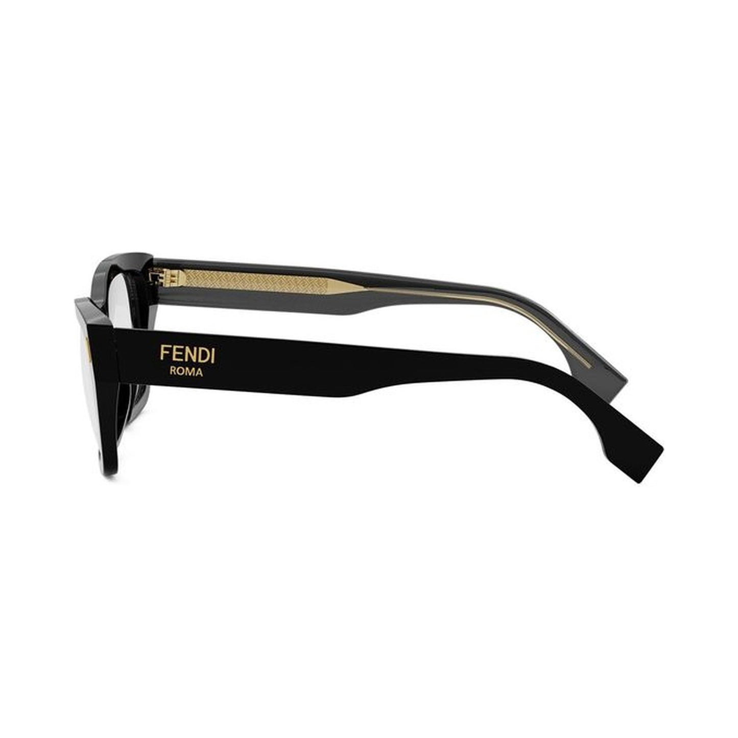 Fendi Roma Black Rectangular Eyeglasses
