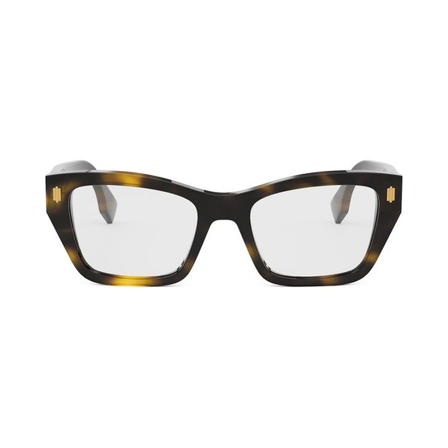 Fendi Roma Havana Rectangular Eyeglasses