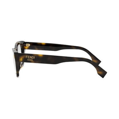 Fendi Roma Havana Rectangular Eyeglasses