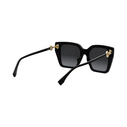 FF Diamonds Black Square Sunglasses