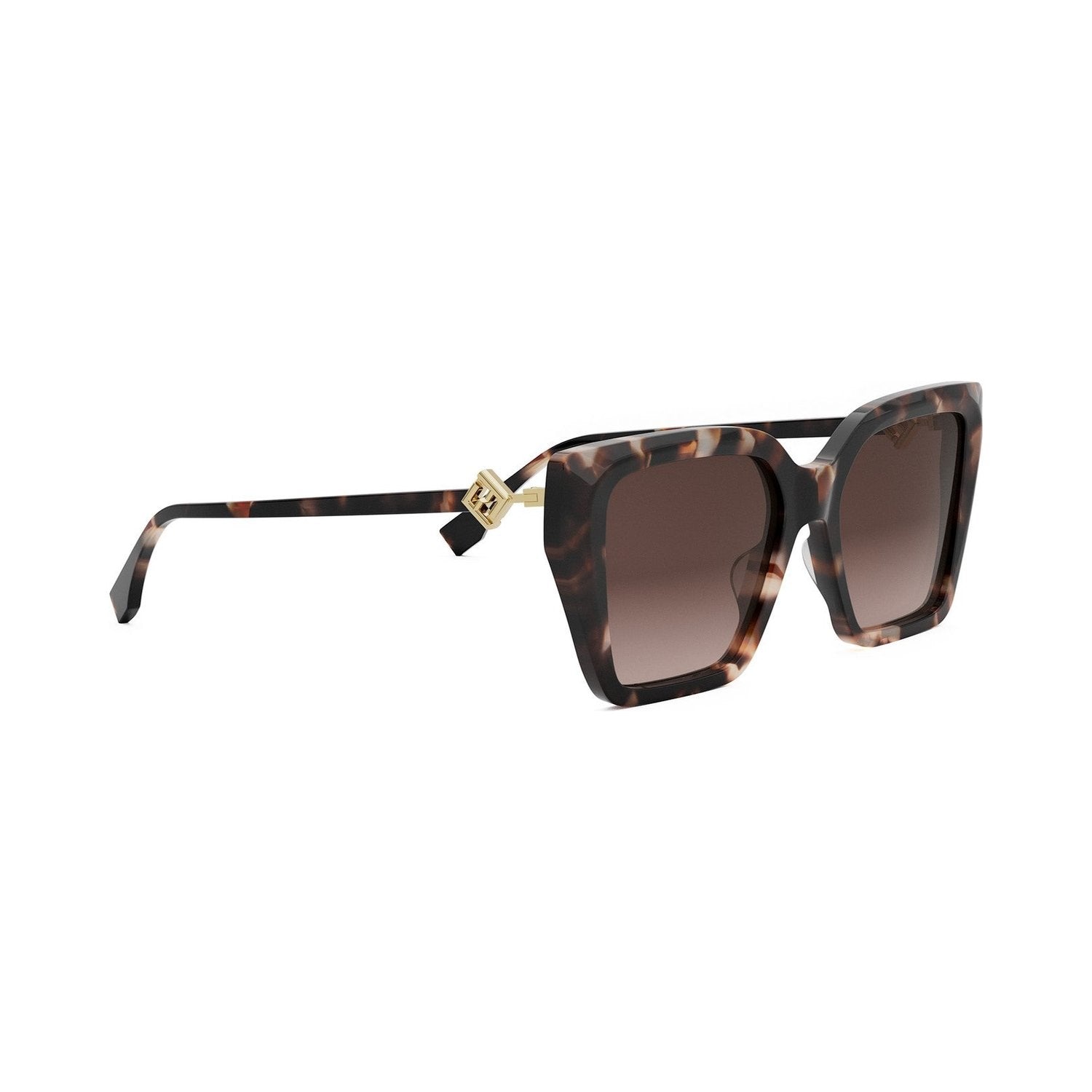 FF Diamonds Havana Square Sunglasses