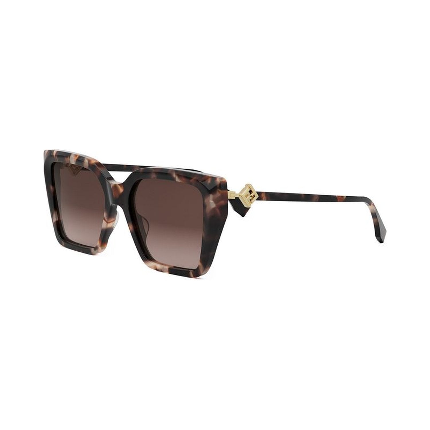 FF Diamonds Havana Square Sunglasses