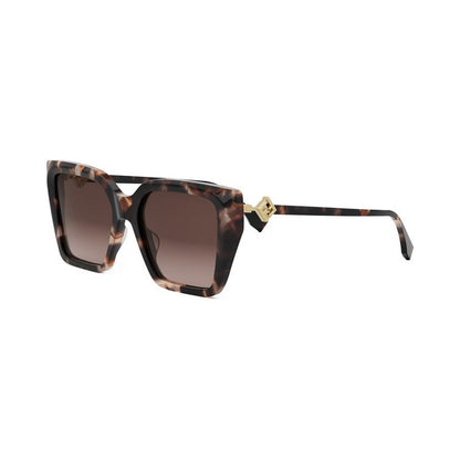 FF Diamonds Havana Square Sunglasses