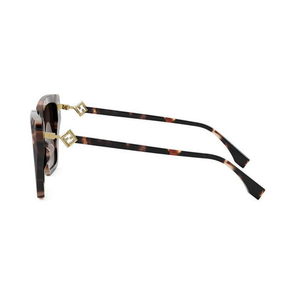 FF Diamonds Havana Square Sunglasses