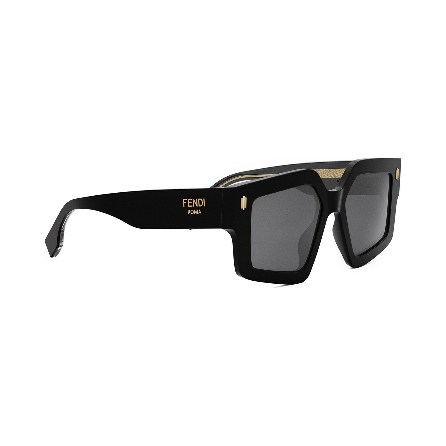Fendi Roma Black Square Sunglasses
