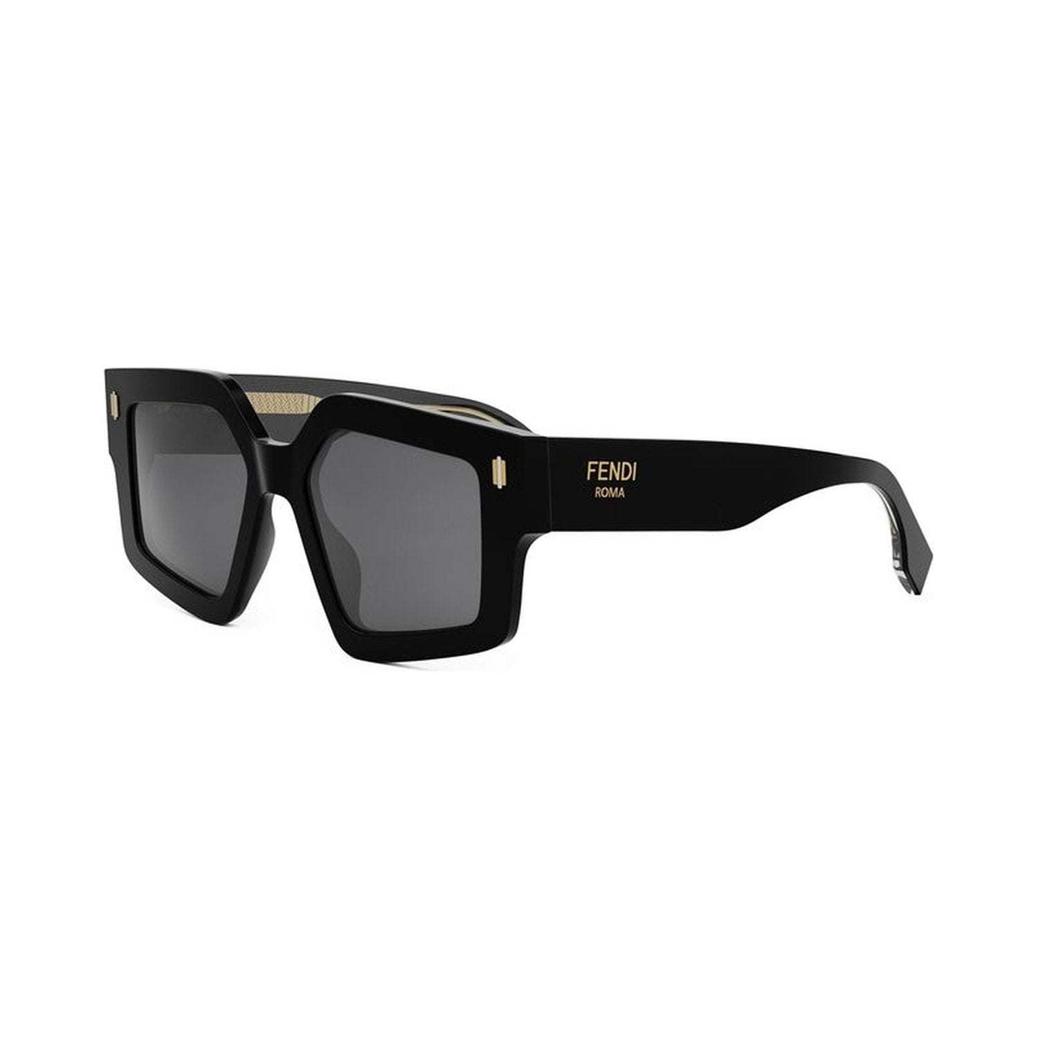 Fendi Roma Black Square Sunglasses