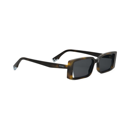 Fendi Way Havana Rectangular Sunglasses