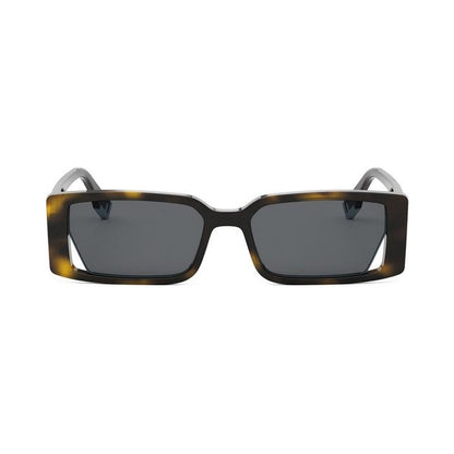 Fendi Way Havana Rectangular Sunglasses