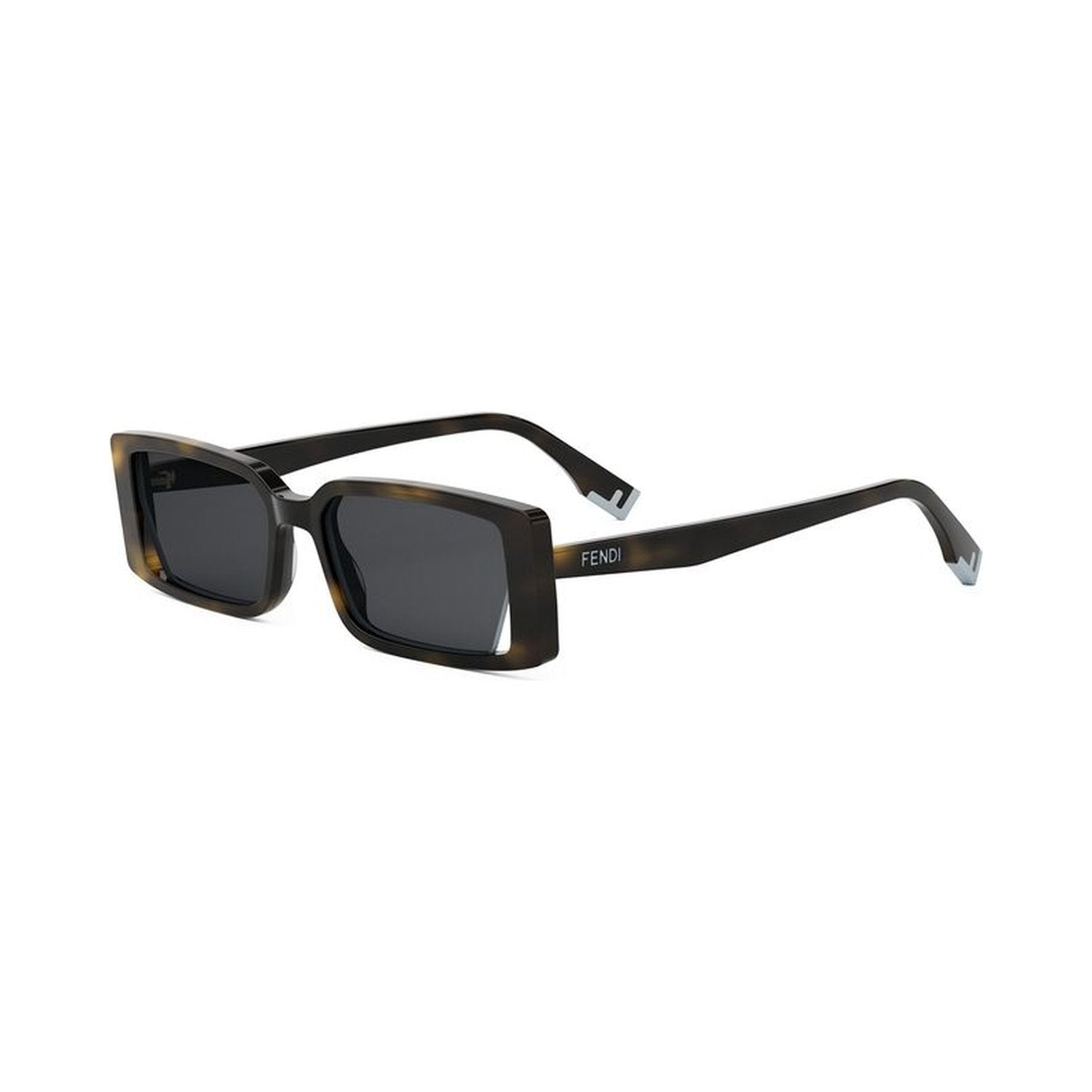 Fendi Way Havana Rectangular Sunglasses