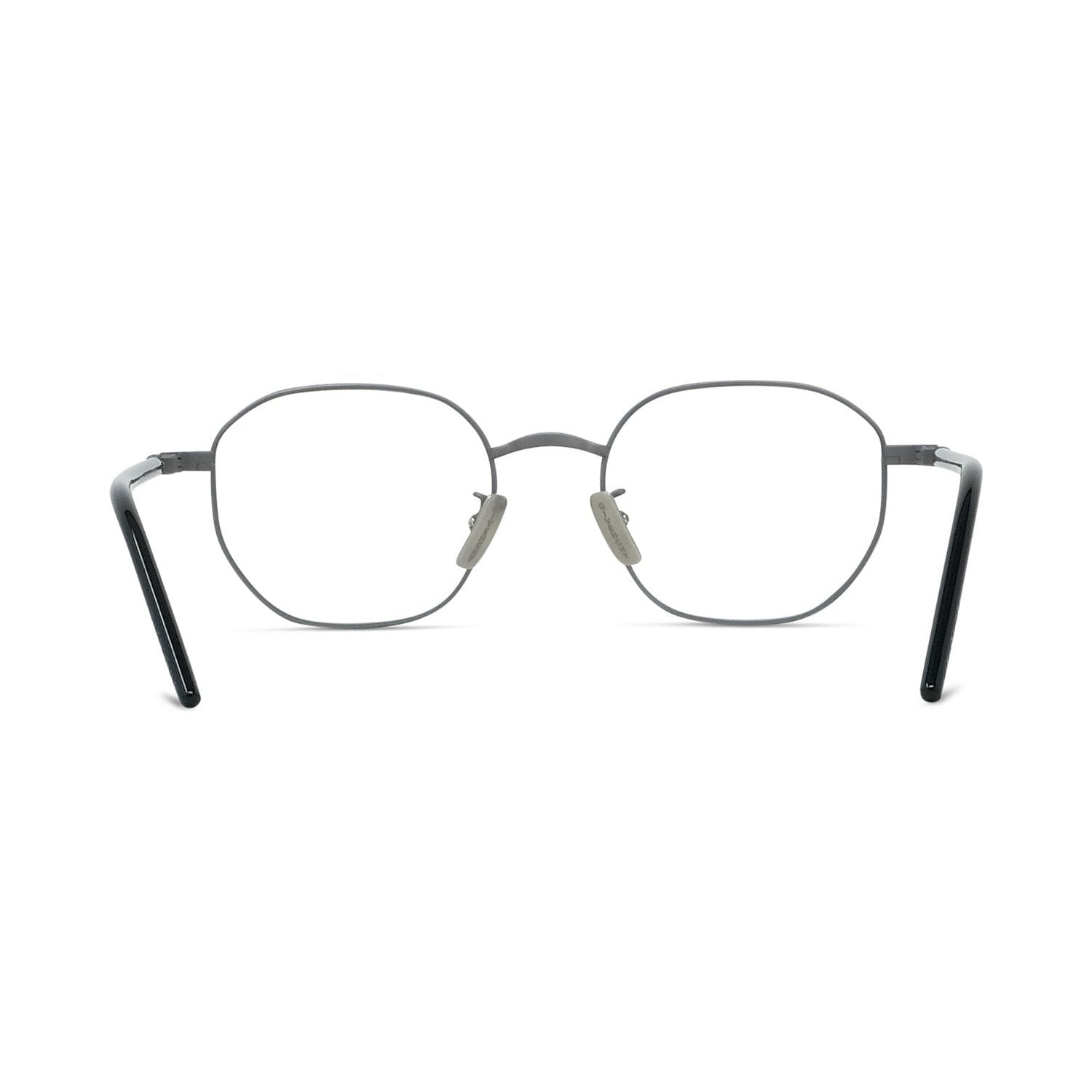 Titanium Silver Geometric Eyeglasses
